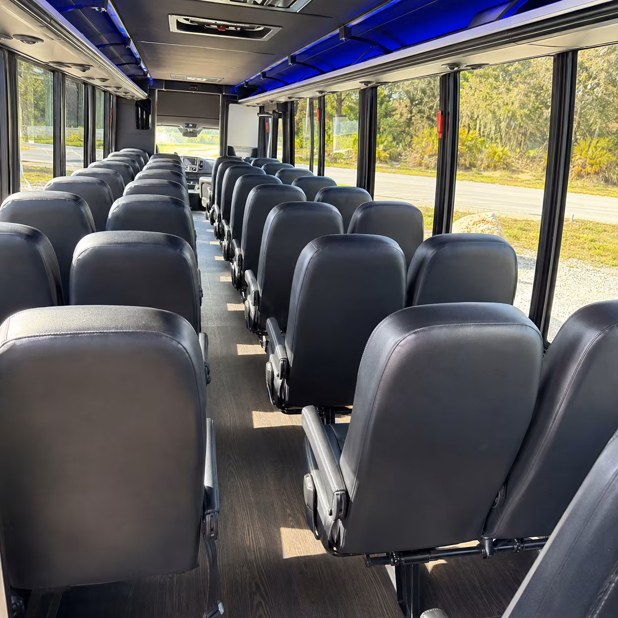 redmond 28 passenger minibus inside