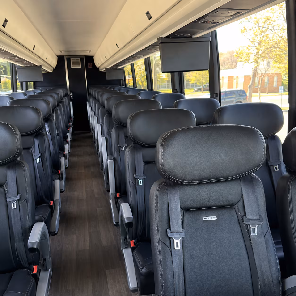 redmond 45 passenger charter bus inside