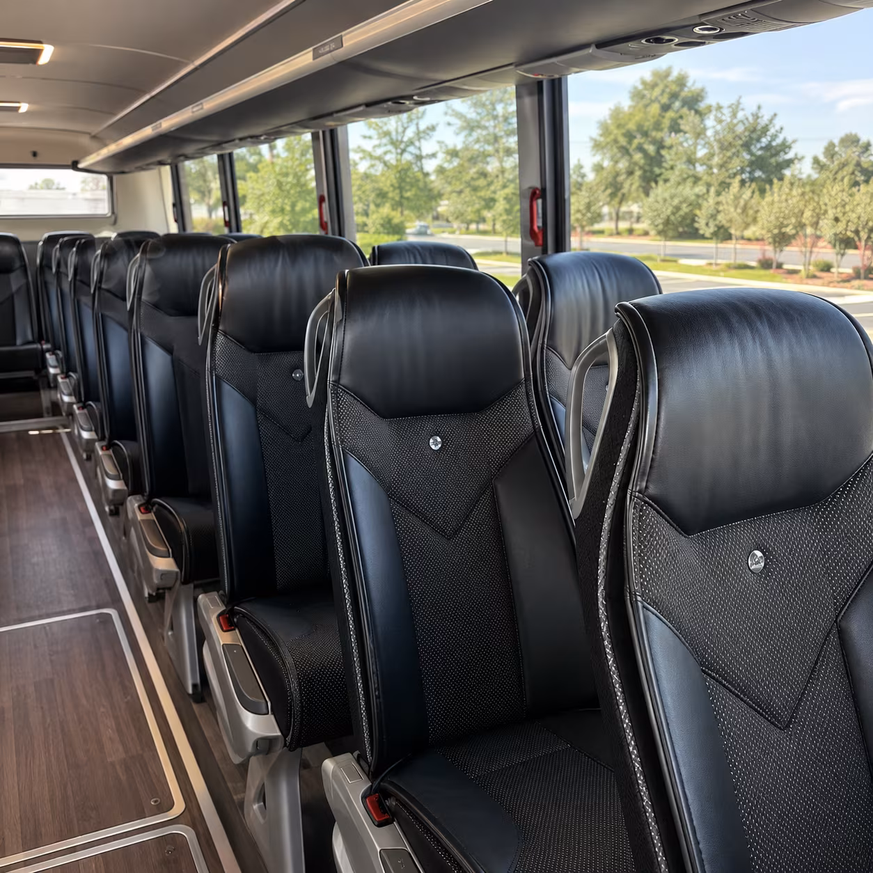 redmond 45 passenger charter bus interior
