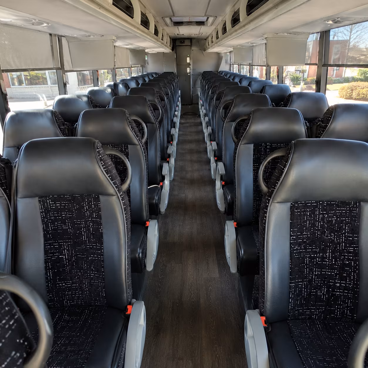 redmond 54 passenger charter bus inside